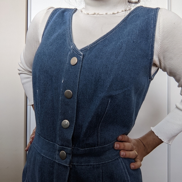 Mo.vint NY Denim Fitted Button Down Dress - Picture 12 of 12